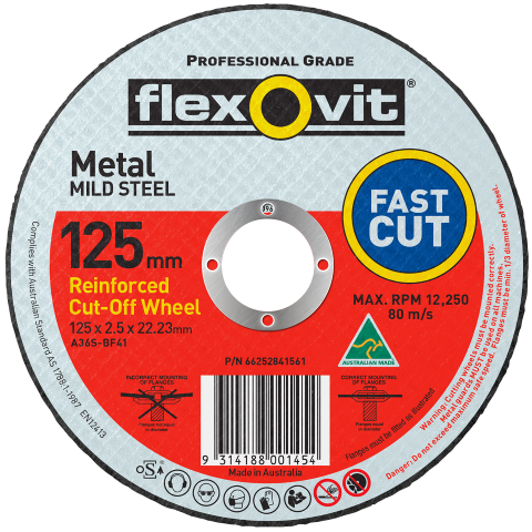 WHEEL CUTTING METAL 125 X 2.4 X 22MM FLAT GP 